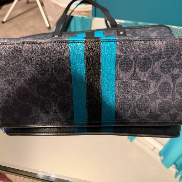 Project Coach Black and Blue Patterned Tote *project bag* - Picture 12 of 16